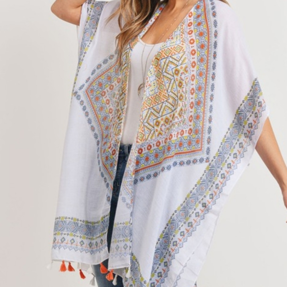 Summer Kimono Colorful Beach Cover Up